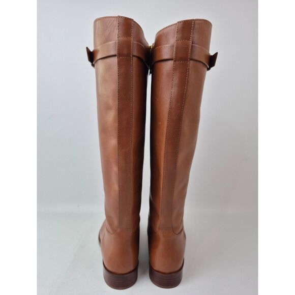 Tory Burch Women's Cognac Everly Strap Riding Boots Leather Size 8.5 M - Picture 5 of 7